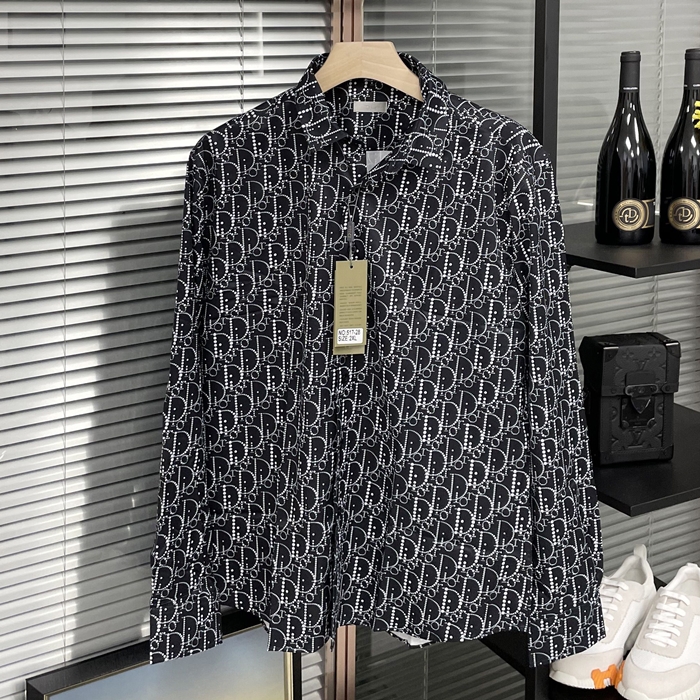 ディオール メンズ クラシック ブラック シャツ -   - di133x