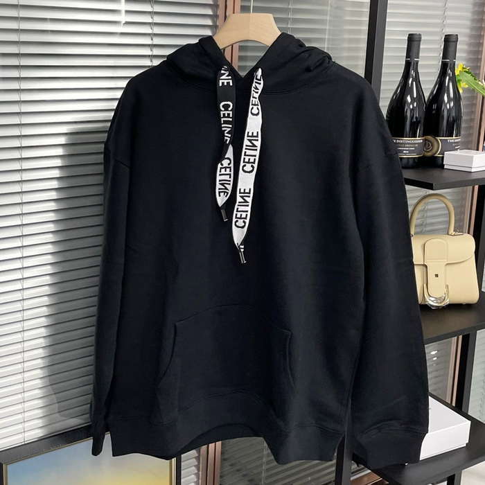 セリーヌ メンズ カジュアル ブラック フーディーTシャツ -  - ce220x