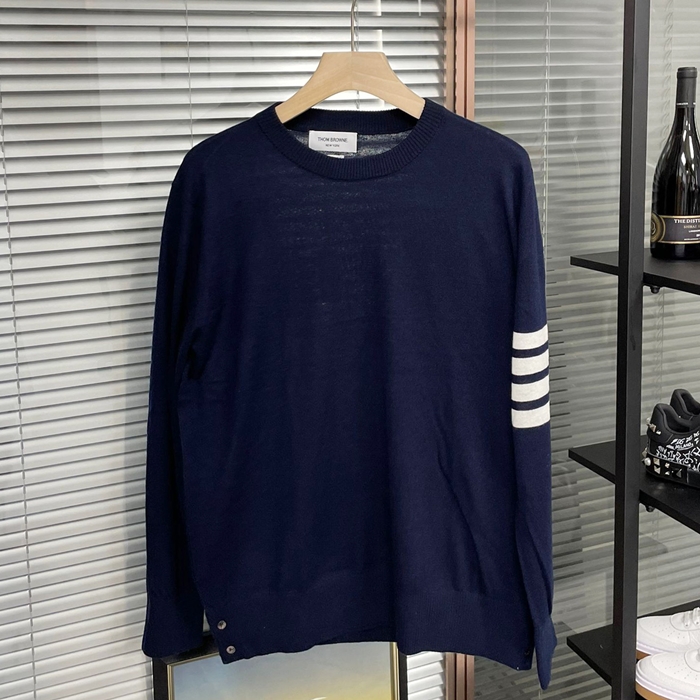 トムブラウン メンズ ネイビー ニット - Knits - th103x