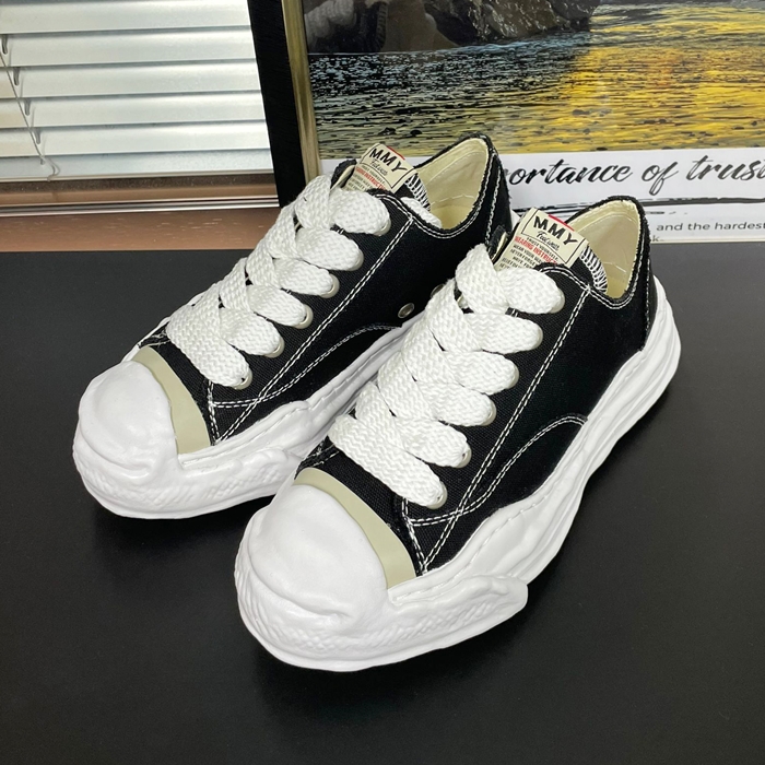 メゾン ミハラ ヤスヒロ ユニセックス ハンク OGソルブラック キャンバス ロー スニーカー  - Maison Mihara Yasuhiro - ma220x