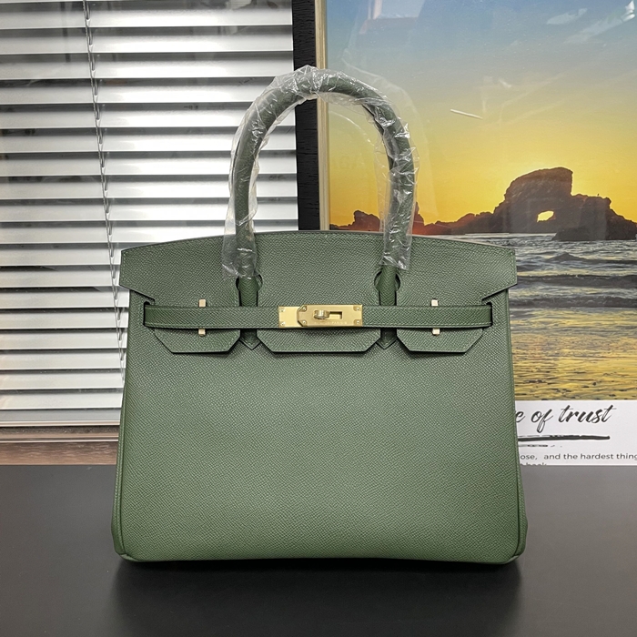  Birkin Epsom  ,30cm - エルメス バーキン エプソンレザーレディース トート ショルダーバッグ HERB0535,30cm,ダークグリーン