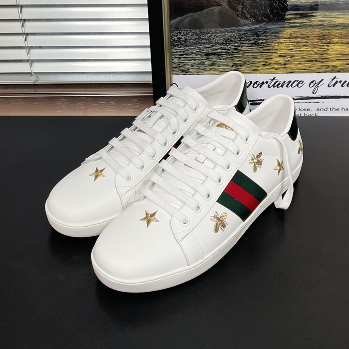 Mn/Wn  ,GUCS1602 - グッチユニセックスレザースニーカーホワイト