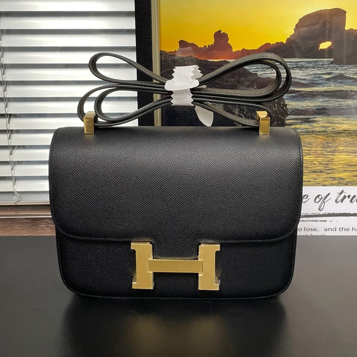  Constance Epsom ,24cm - エルメス コンスタンス エプソンレザーレディース ショルダーバッグ HERB0590, 24cm,ブラック