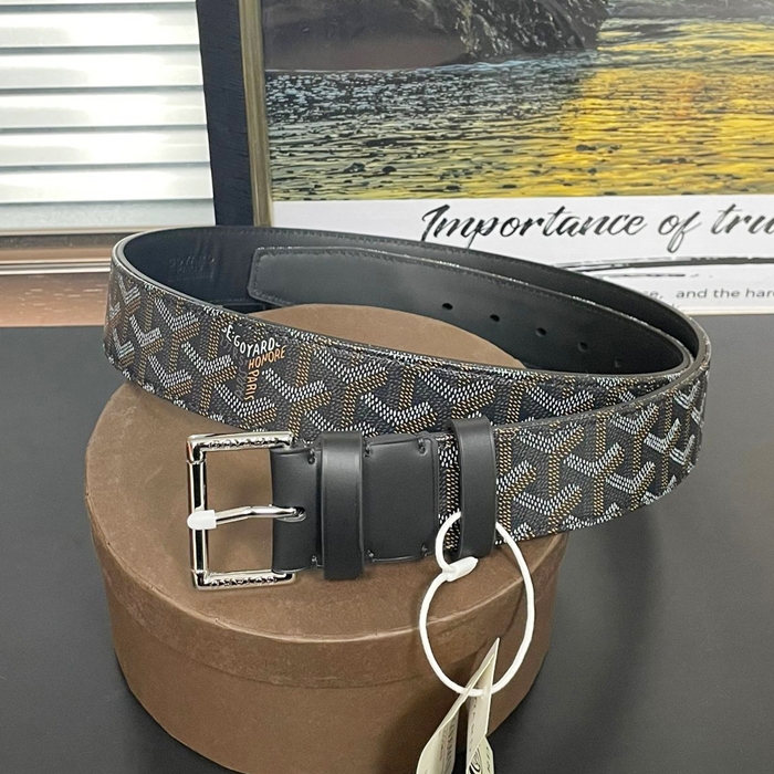 ゴヤール メンズ シグネチャー リバーシブル ブラック ベルト - Belts - Go01x