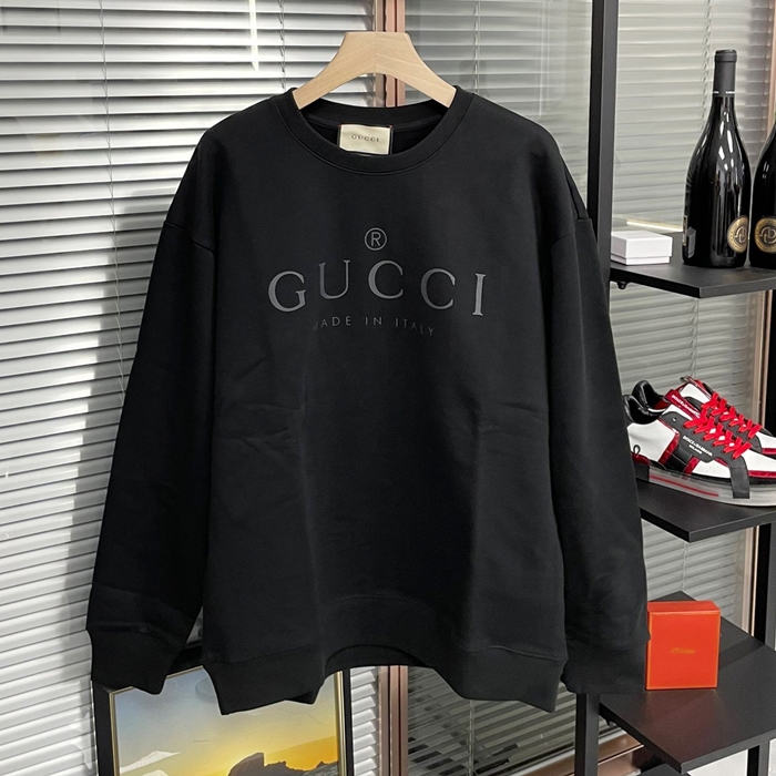 グッチ メンズ ベーシック ブラック スウェット - - Gu922x
