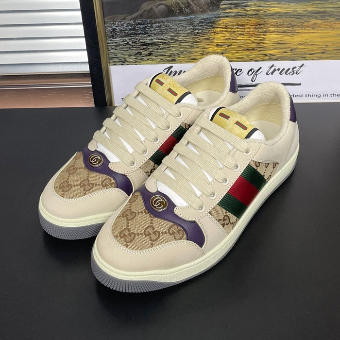 グッチ ユニセックス ベージュ スニーカー -- gu630X