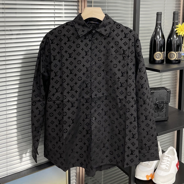ルイヴィトン メンズ イニシャル ブラック シャツ -  - lou04341x