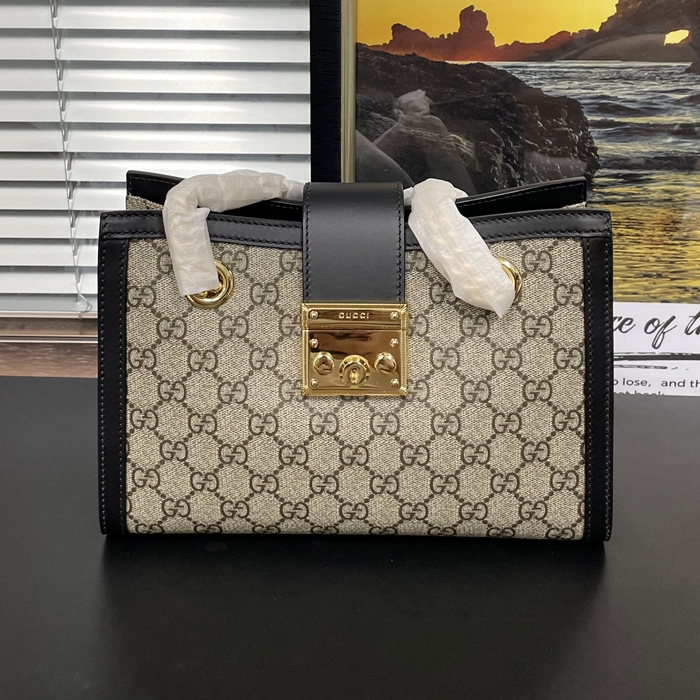  Padlock Small,26CM - グッチ GG シュプリーム パドロック スモール ショルダーバッグ ,498156,GUB0408,26CM,ブラック