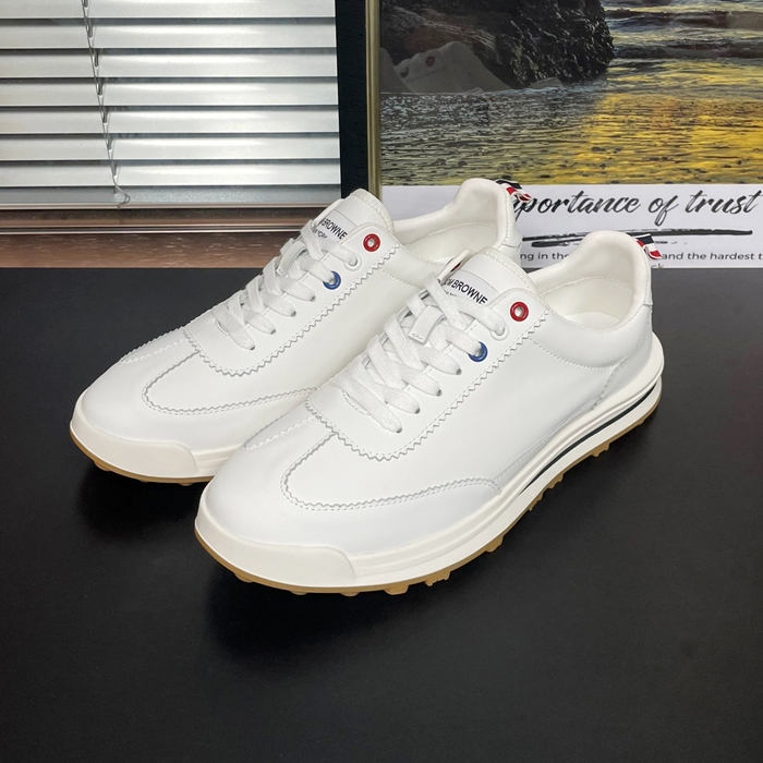   ,THOMS0053 - トムブラウンメンズレザースニーカーホワイト