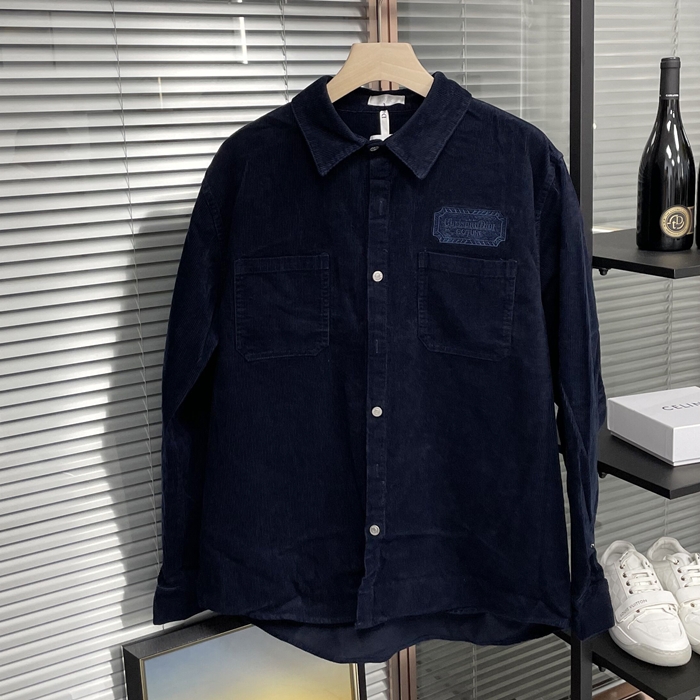 ディオール メンズ バーガンディ コーデュロイ ジャケット -  Bugundy - di733x