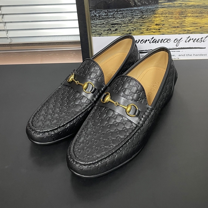  Loafer,GUCS1472 - グッチメンズ レザーローファーブラック