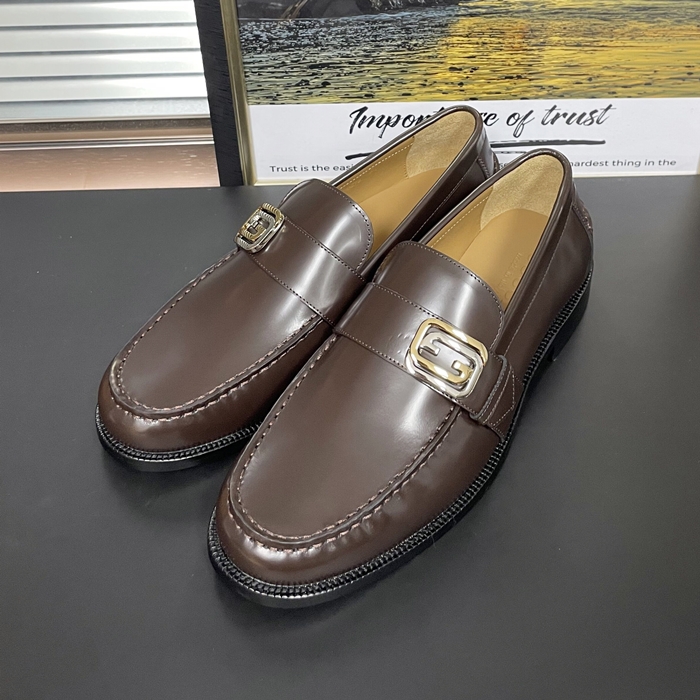 グッチ メンズ イニシャル ブラウンローファー -Brown- gu565x