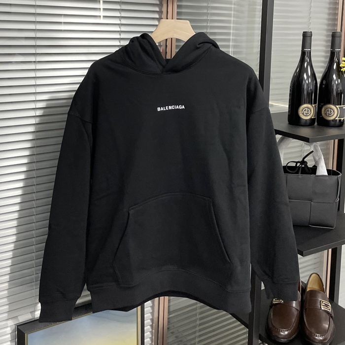 バレンシアガ ユニセックス ブラック フーディーTシャツ -  - ba554x