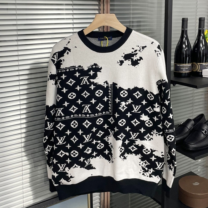 ルイヴィトン メンズ ホワイト クルーネック セーター -  White  - lv1966x