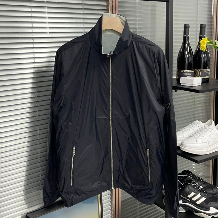 プラダ メンズ モダン グレー ジャケット - Gray - pr582x