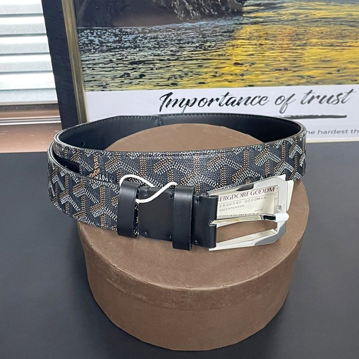 ゴヤール メンズ シグネチャー リバーシブル ブラック ベルト - Belts - Go01x