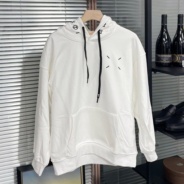 メゾン マルジェラ メンズ ホワイト フーディーTシャツ - Maison margiela White  - mai223x