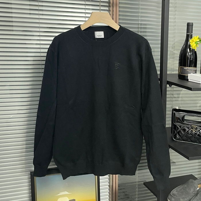 バーバリー メンズ ブラック クルーネック セーター -  - bu335x