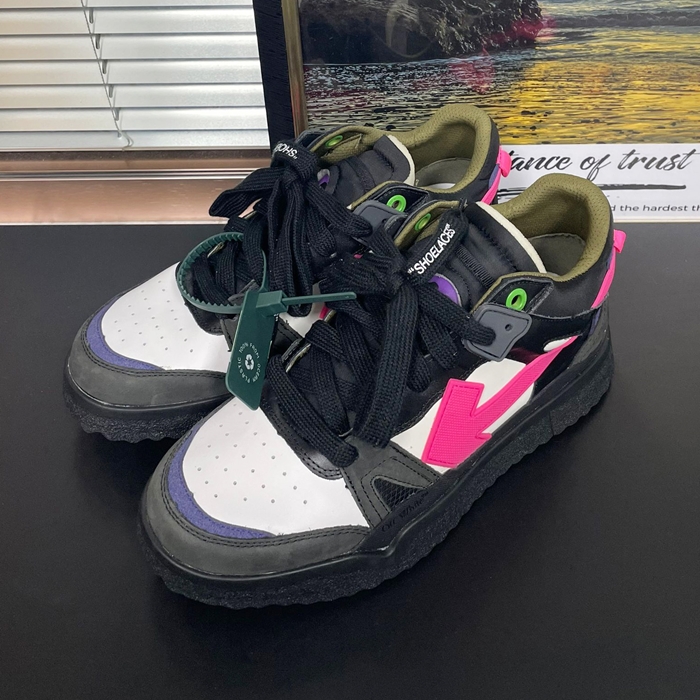 Off-White ,OFFS0079 - オフホワイトメンズレザースニーカーブラック