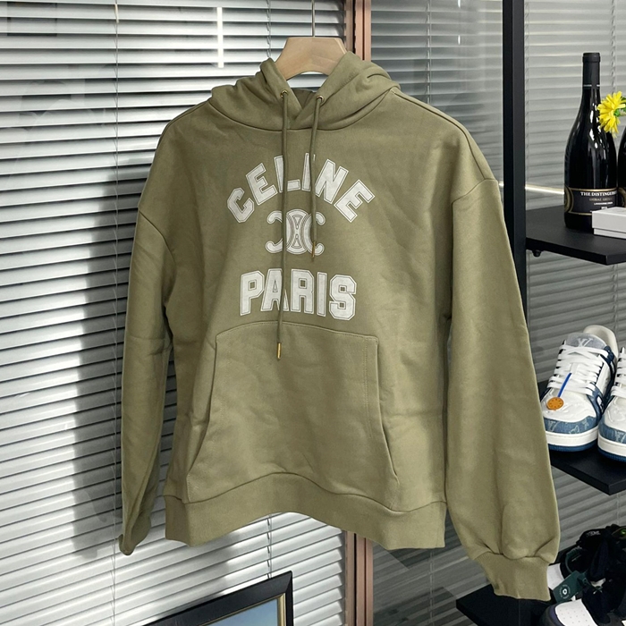 セリーヌ メンズ カジュアル キャメル フーディーTシャツ - Camel  - ce269x