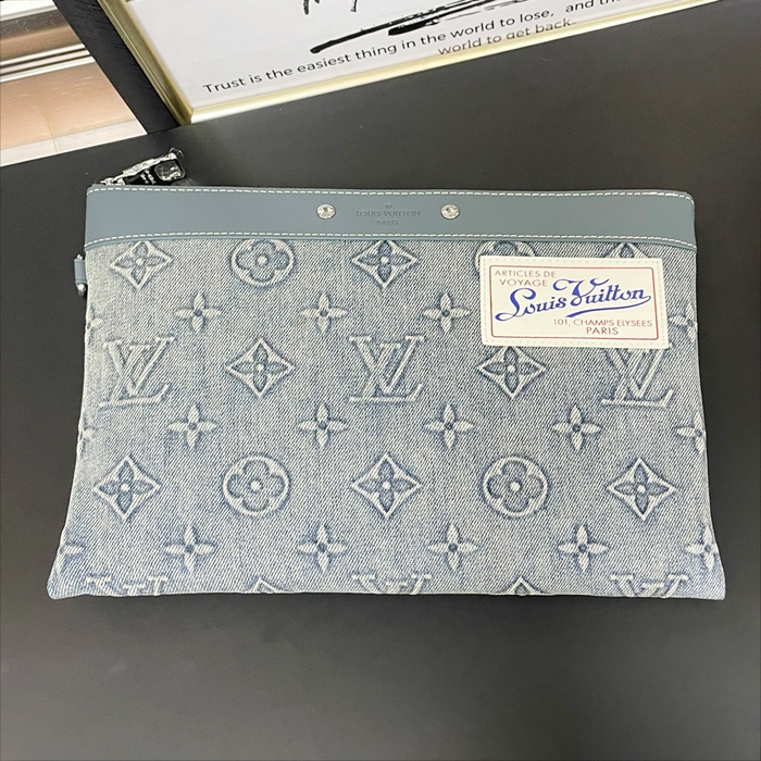 ルイヴィトン メンズ ブルー クラッチバッグ -   - lv1198x