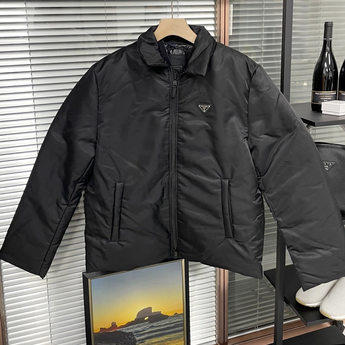 プラダ メンズ ブラック パディング ジャケット - - pr768x
