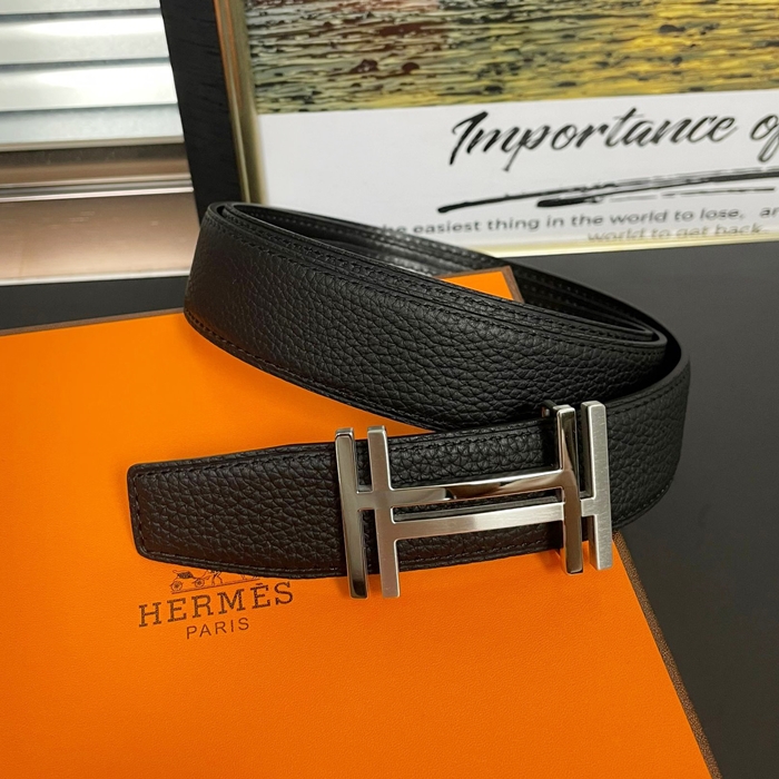   - エルメスメンズレザーベルト，HERBT0109,ブラック