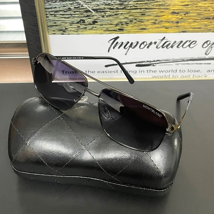  Acrylic Frame  - モンブラン メンズ レトロ LOGOフレーム サングラスMont0051x.4