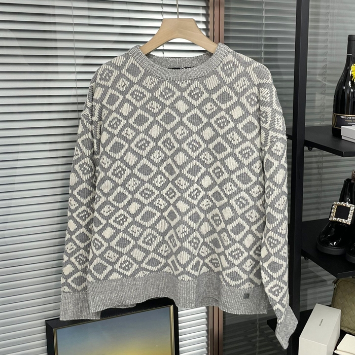 アクネ ユニセックス クルーネック グレー ニット - AcneGray Knits - ace228x