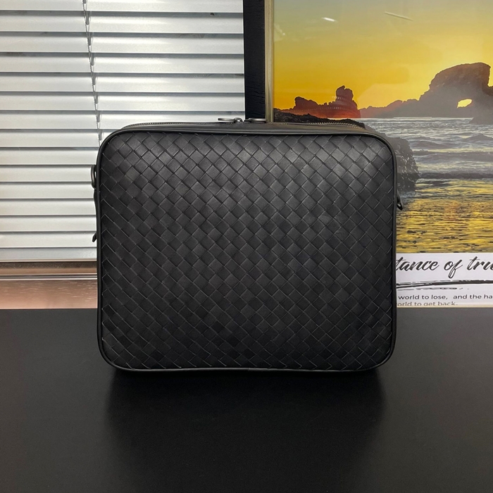 Bag,27cm - ボッテガヴェネタレザーブラック メンズ クロスバッグ M8149,BVB0137,27cm