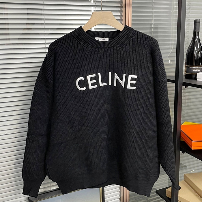 Hedi Slimane  - セリーヌユニセックス LOGO セーター Cel0172x Size(s - xl) ブラック