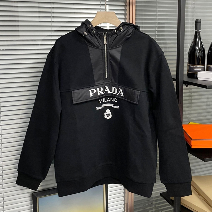 プラダ メンズ ブラック スウェット -  - pr845x