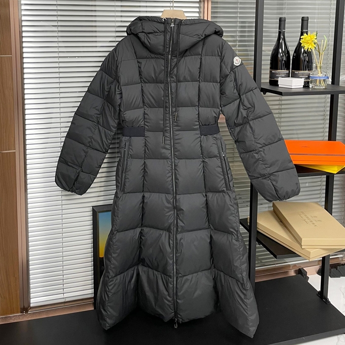 モンクレール レディース ブラック ダウン ロングパディング -   - m208x
