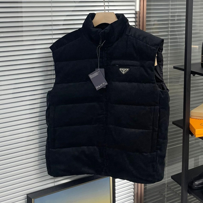プラダ メンズ ネイビー ダウン ベスト - Down Best - pr841x