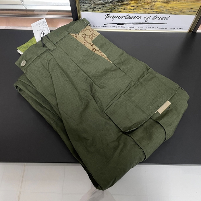 グッチ メンズ カジュアル グリーン パンツ -Green - gu1000x