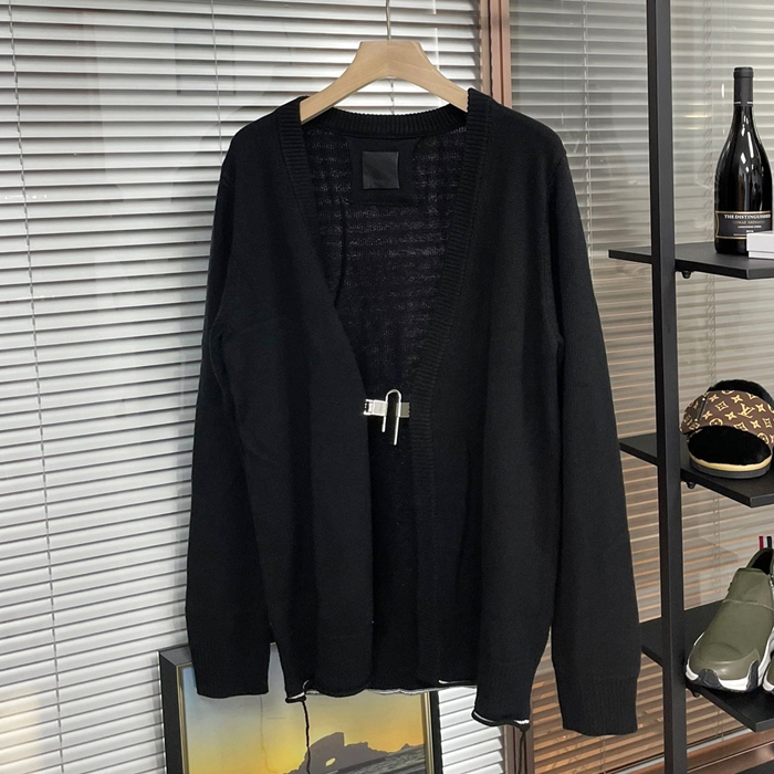 ジバンシィ メンズ ベーシック ブラック カーディガン - Givenchy  - giv0904x