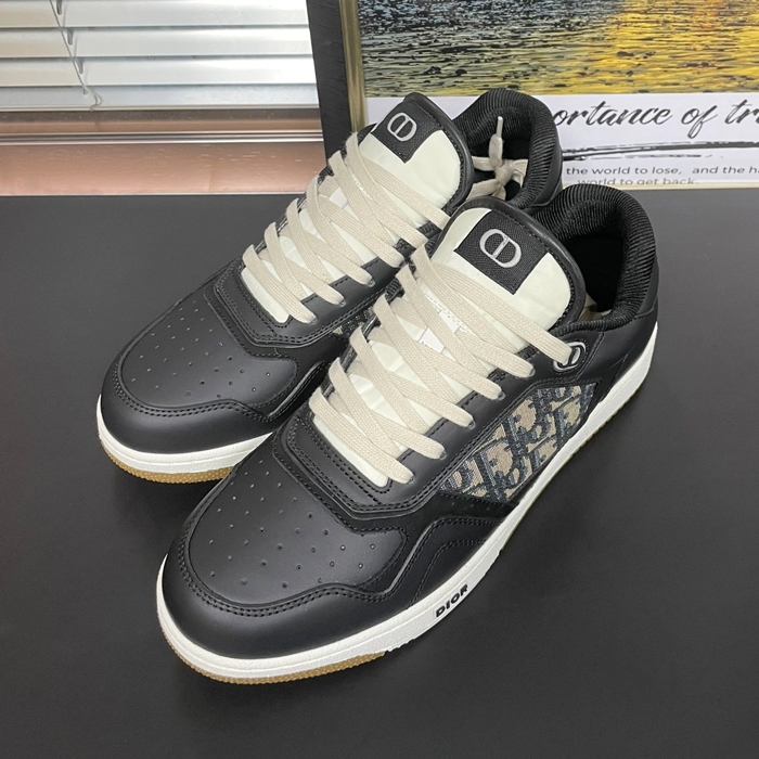 ディオール メンズ B27 ブラックスムース ロー タップ スニーカー -   - di732x