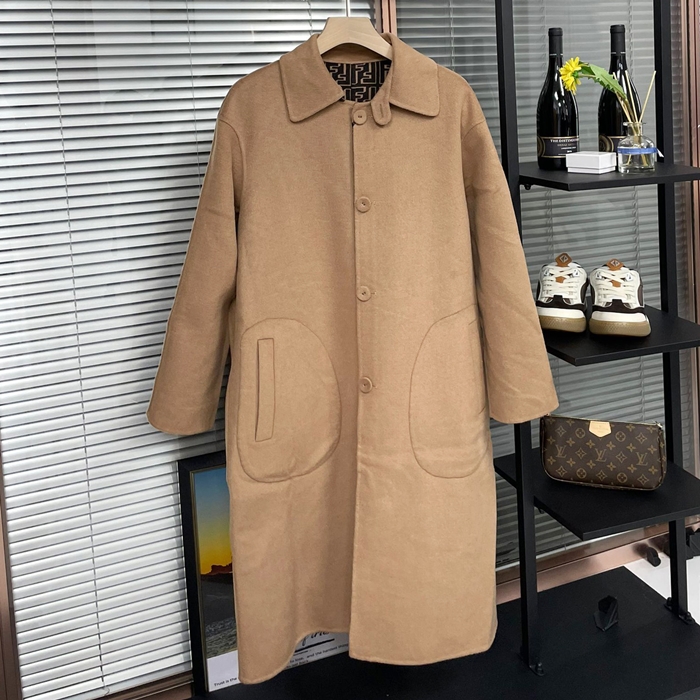 フェンディ メンズ モダン カーキ コート - Khaki  - fe503x