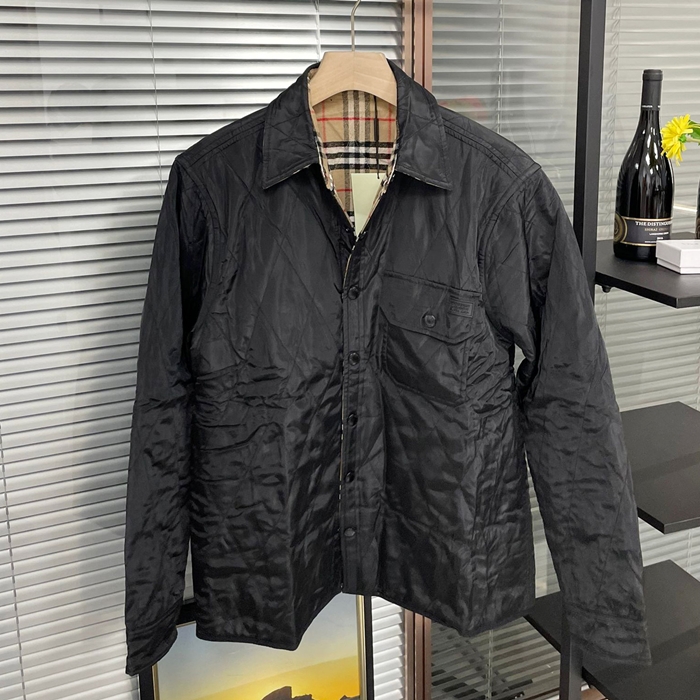 バーバリー メンズ ブラック ダウン リバーシブル ジャケット - - bur04580x