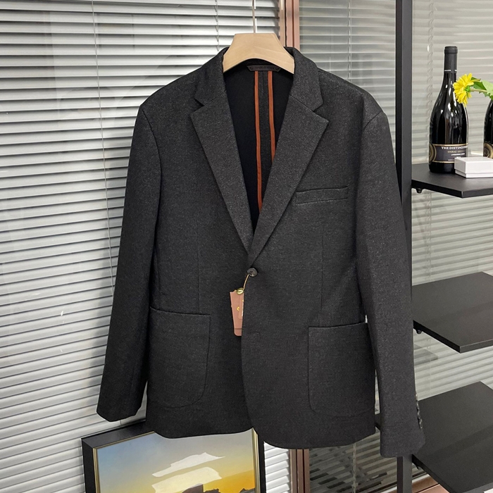 ルルレモン メンズ グレー スーツ ジャケット -  Gray lp23x