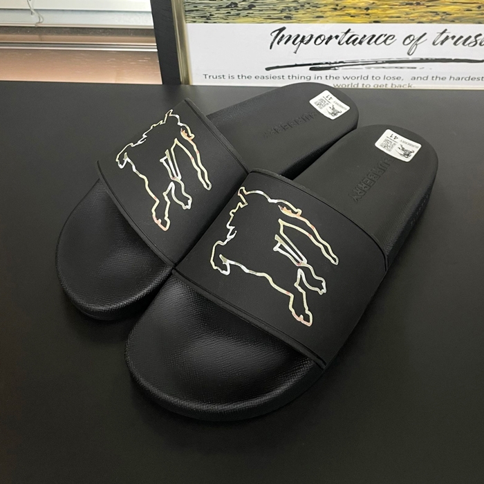 バーバリー メンズ  ブラック スライド  -  - bu283x