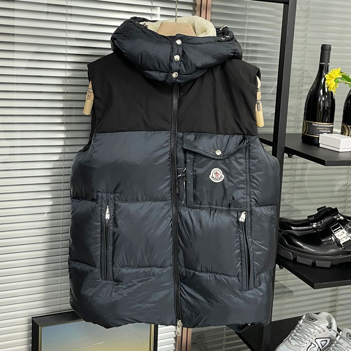 モンクレール メンズ グリーン グースダウン ベスト - Green Best - mo180x