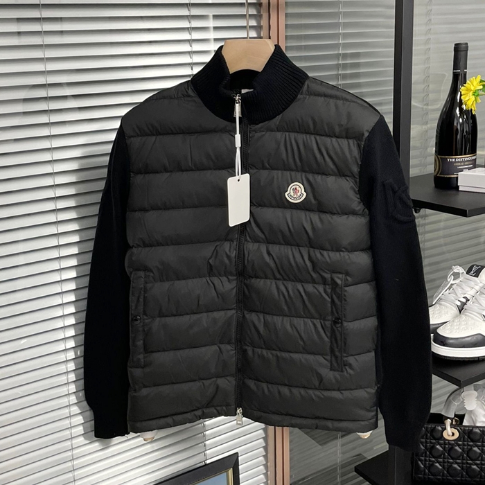 モンクレール メンズ ブラック ダウン ジャケット - mo161x