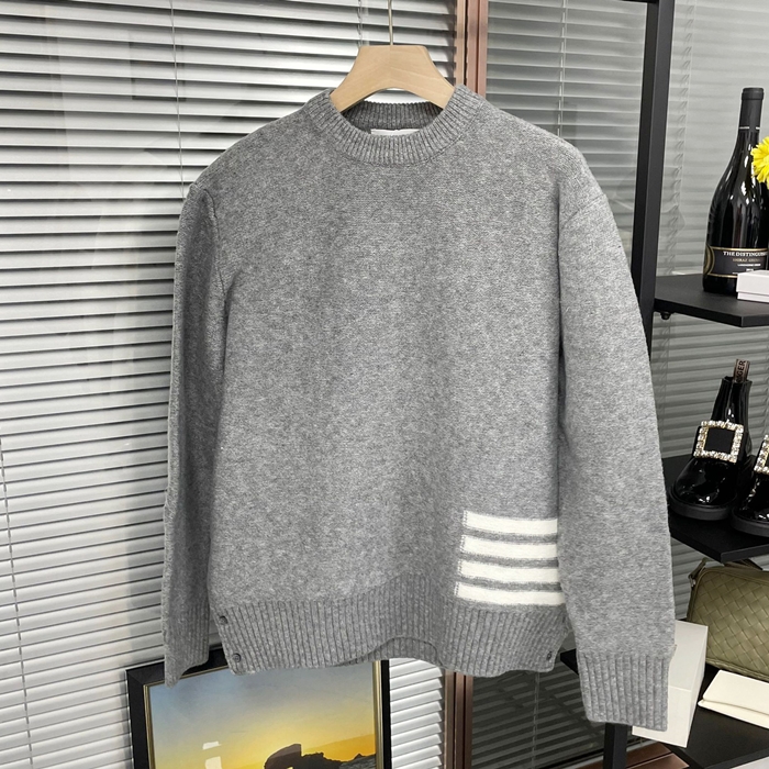 トムブラウン メンズ グレー セーター- Gray - th108x