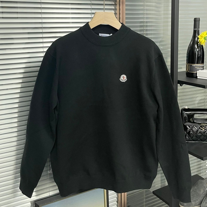 モンクレール メンズ ブラック クルーネック ニット - Knits - mo222x