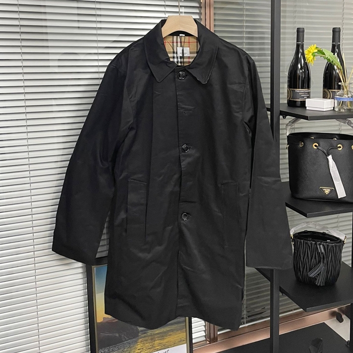 バーバリー メンズ ブラック コート -  - bu322x