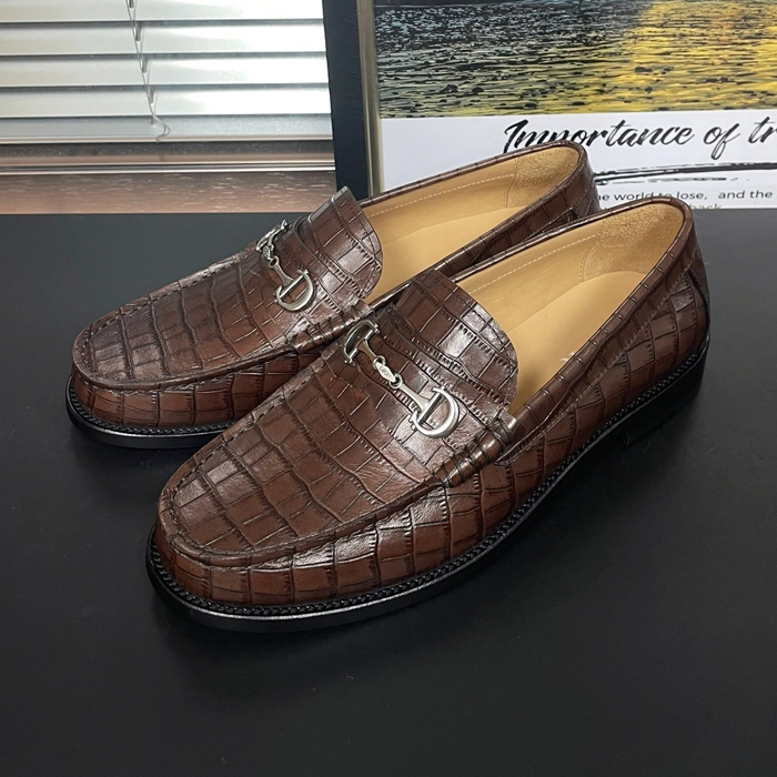 ディオール メンズ モダン ブラウンローファー - Brown- dio01780x