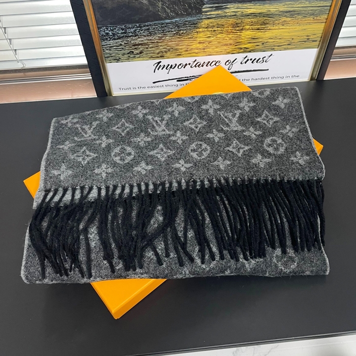 カシミア ブラック メンズ スカーフ lv0003w -  Cassimere Scarf