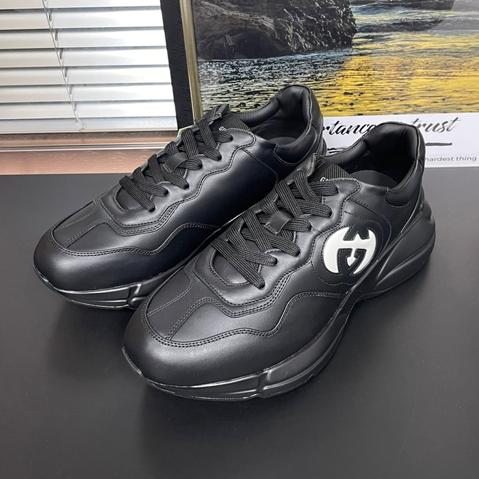 グッチ ユニセックス ブラック ライトン スニーカー  - - gu1107x