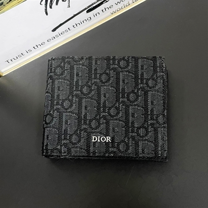 ディオール メンズ オブリーク コンパクト二つ折り財布  -  Oblique Walles - di655x